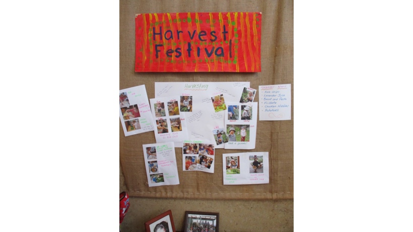 A collage of our plan and preparations for the Harvest Festival.jpg